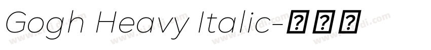 Gogh Heavy Italic字体转换